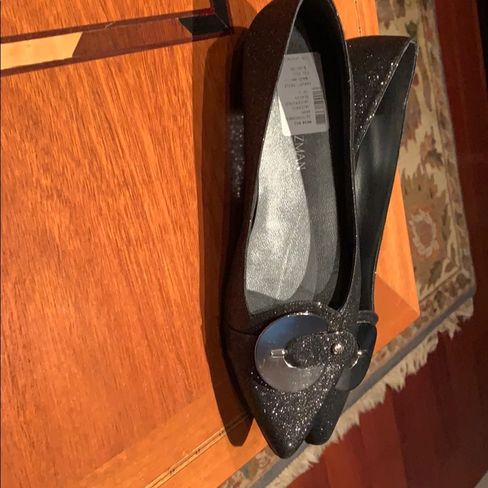 Stewart Weitzman buckled evening flats